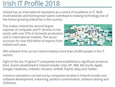 愛爾蘭IT行業人才需求激增 計算機軟件開發領域前景廣闊